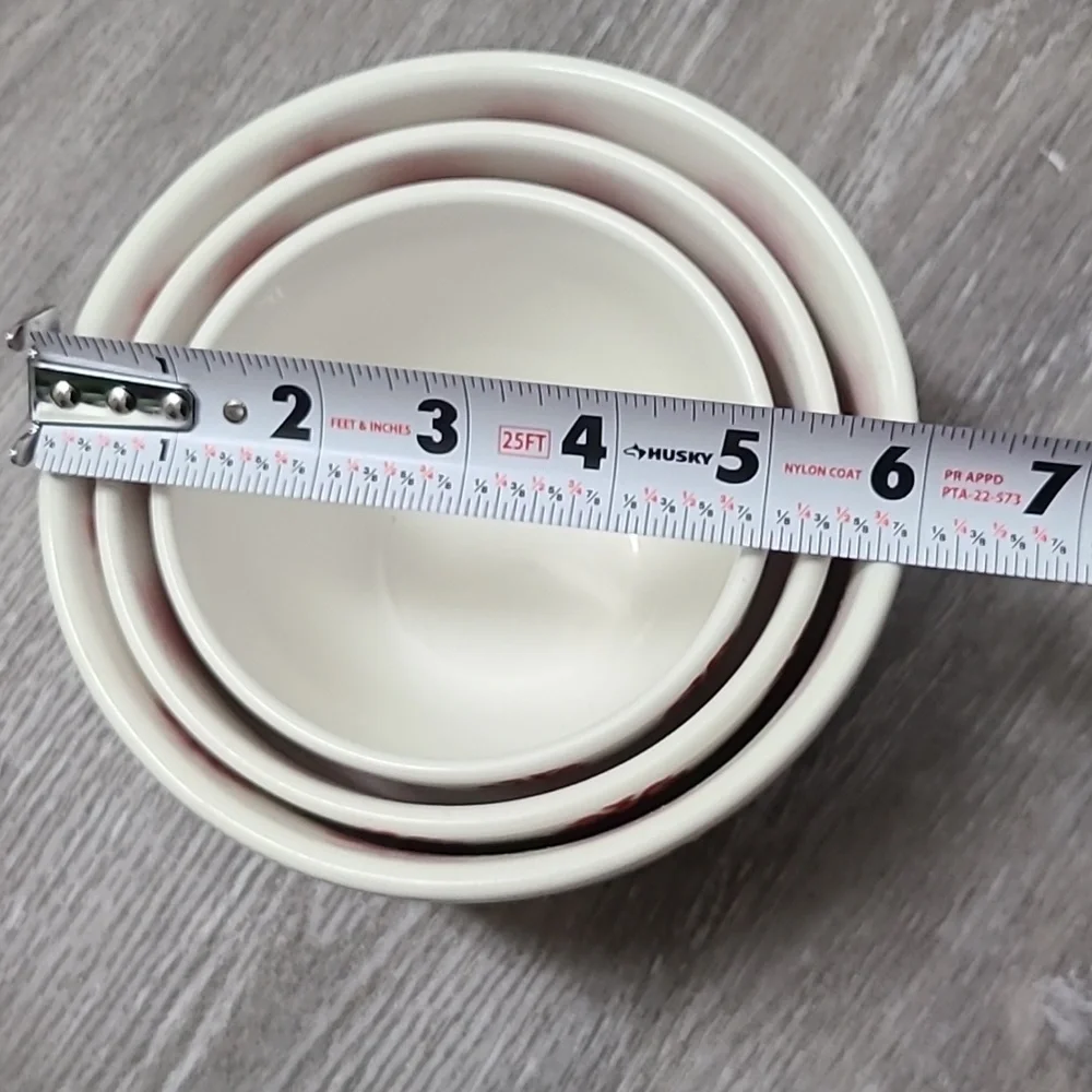 Crate & Barrel Three Snowflakes Nesting Bowls